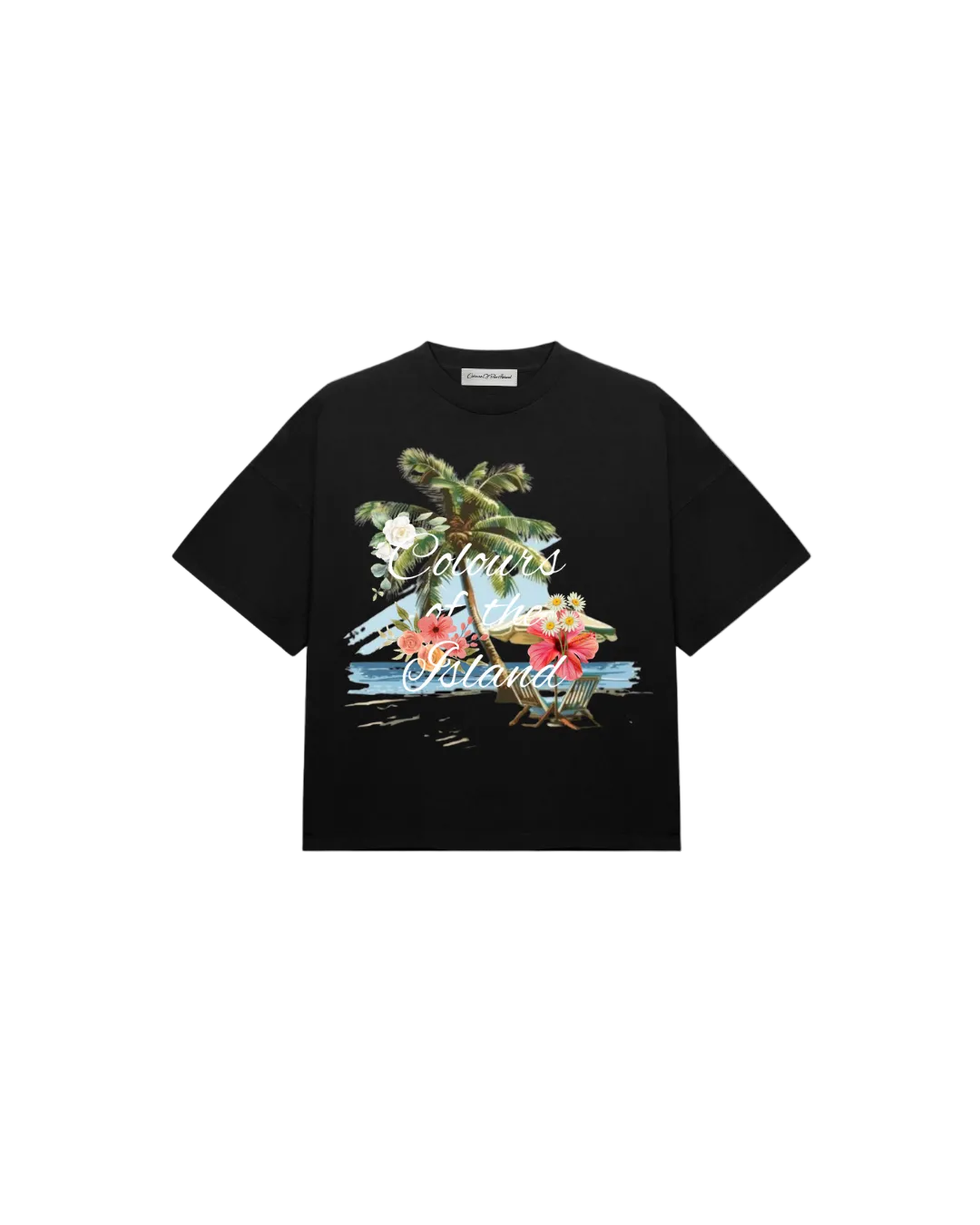 Black Vintage beach Tee