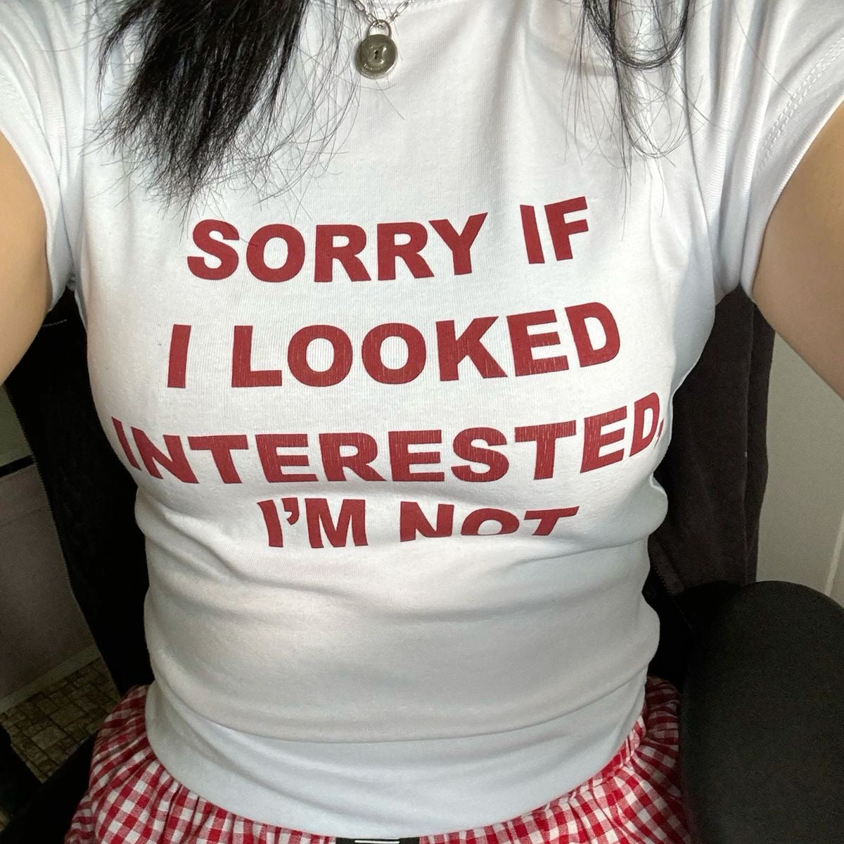 White Cropped tee - SPIT OUT