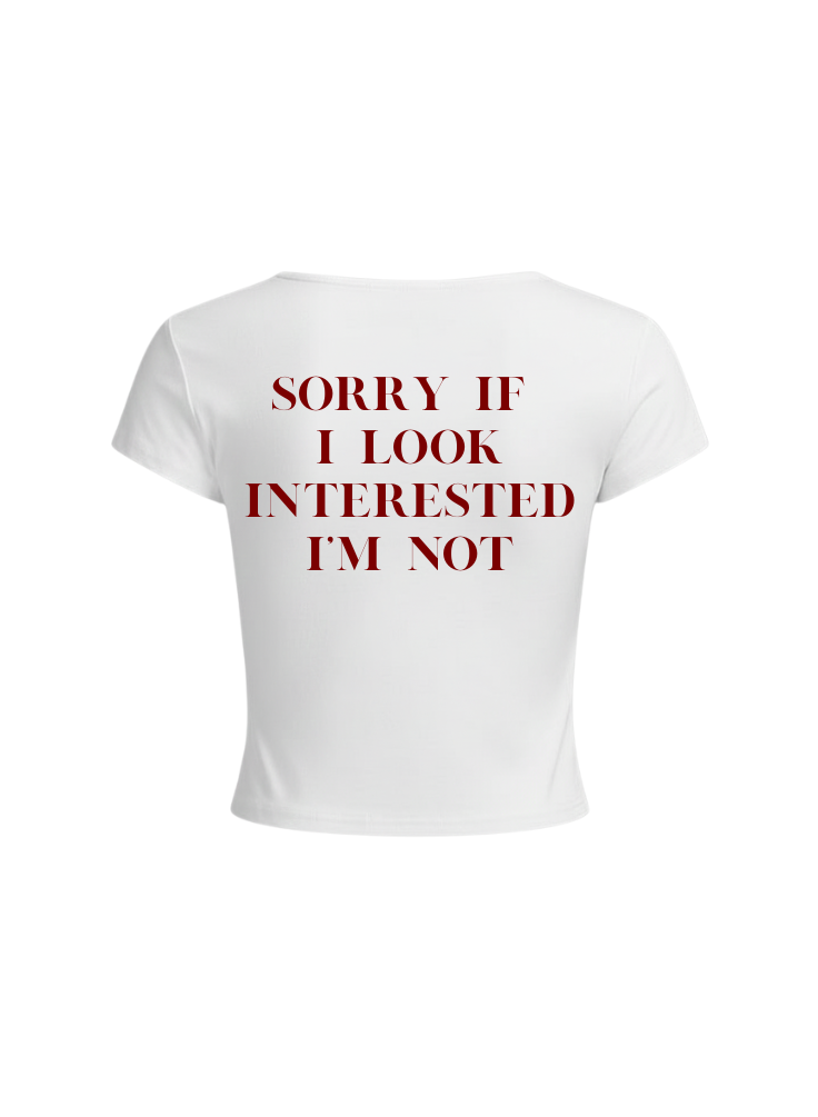 White Cropped tee - SPIT OUT