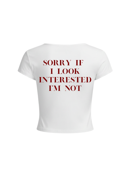 White Cropped tee - SPIT OUT